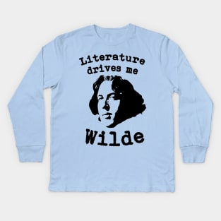 Literature Drives Me Wilde Parody T-shirt Kids Long Sleeve T-Shirt